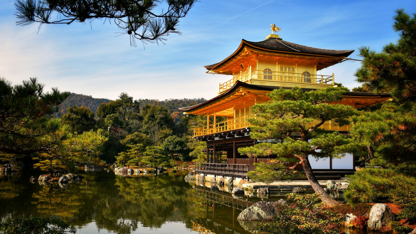 nhat ban chua vang Kinkakuji