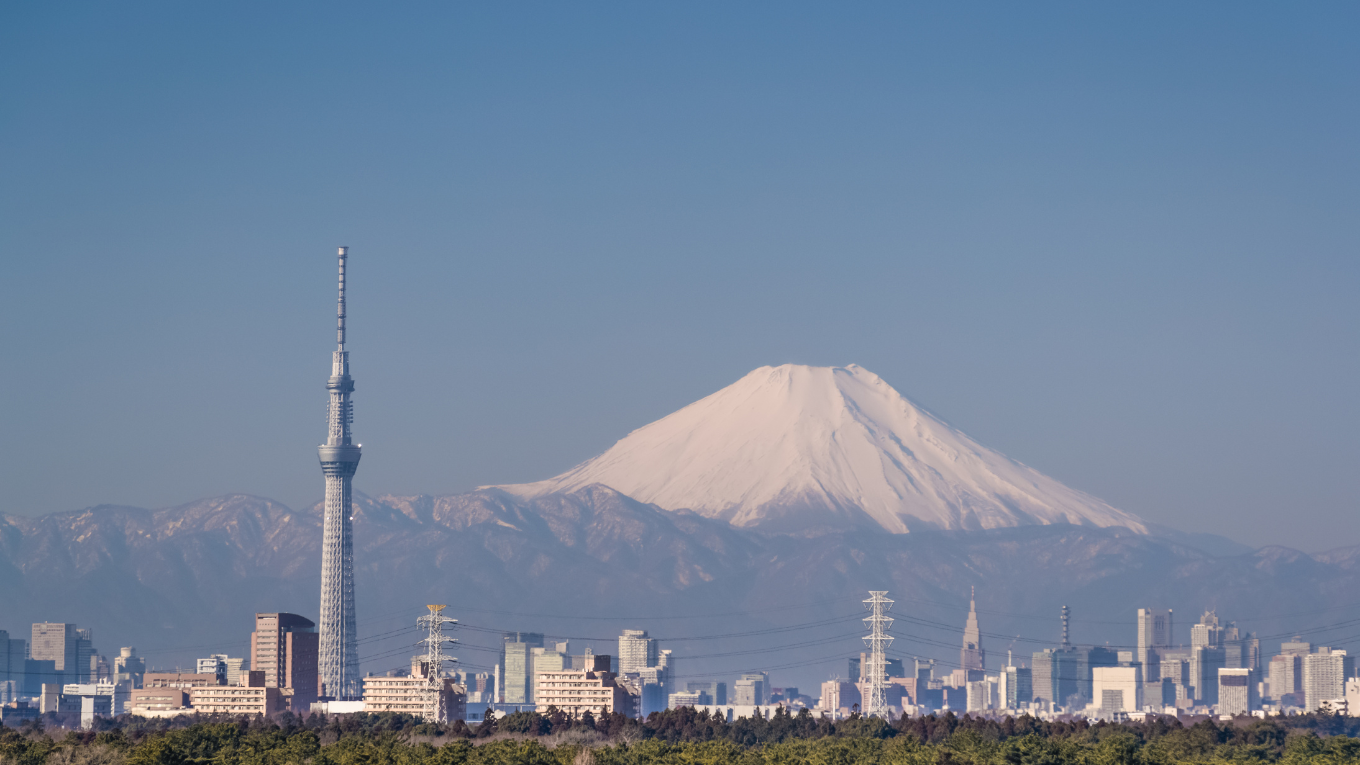 nhat ban thap truyen hinh tokyo & nui phu sy