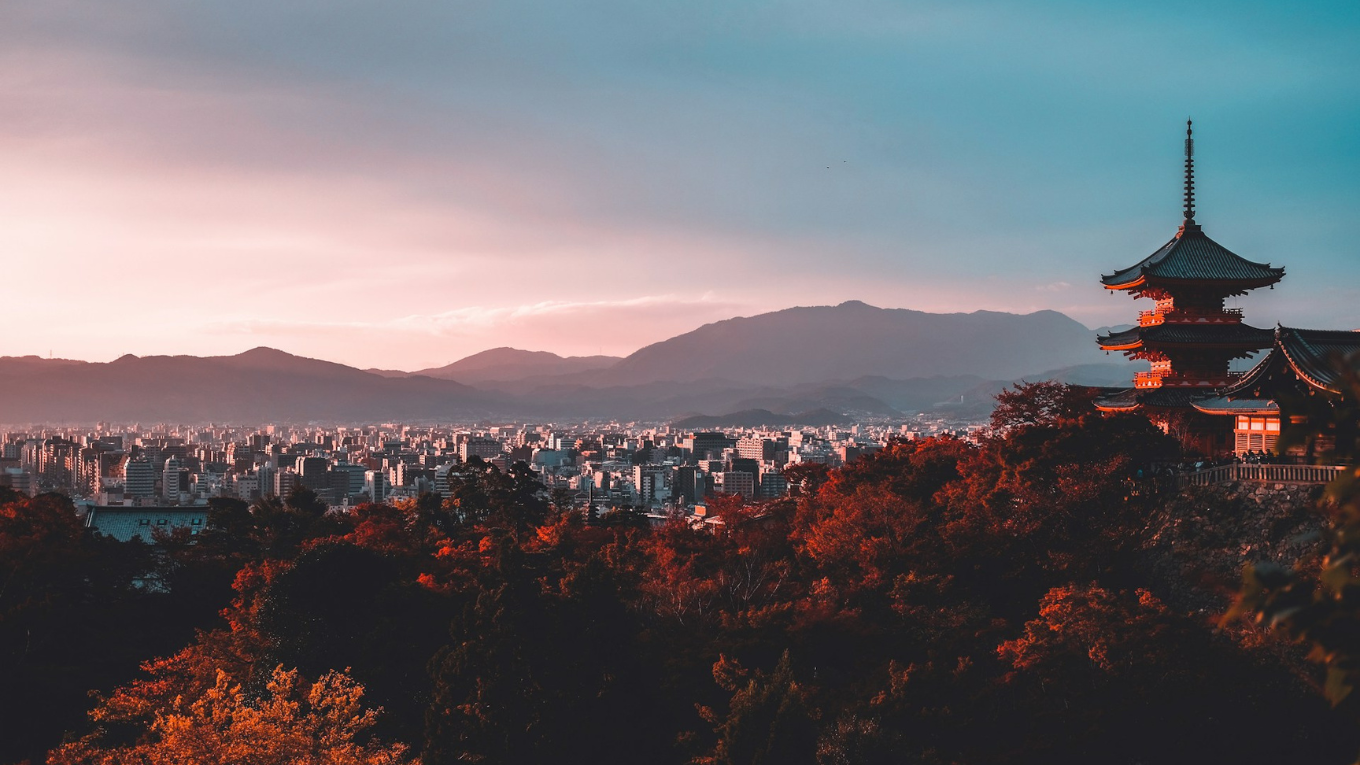 nhat ban kyoto mua thu